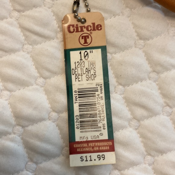 Circle T Dog Circle T Ten Inch Leather Dog Collars Nwt Tan Color